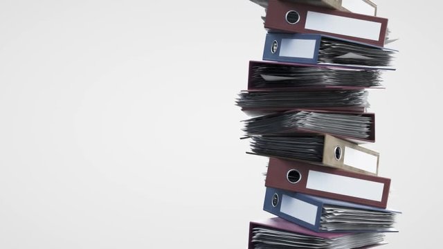 Stack of folders rotating - Seamless loop