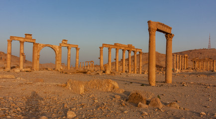 Palmyra -  the desert ruins of the ancient Aramaic city in Syria