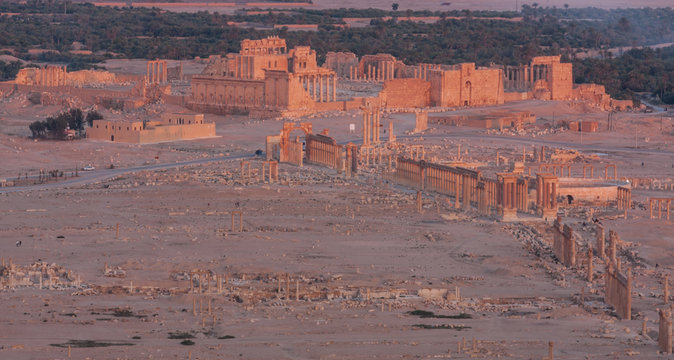 Palmyra -  the desert ruins of the ancient Aramaic city in Syria