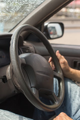 Obraz na płótnie Canvas driver driving a car