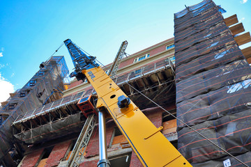 Boston, USA-20 October, 2018: Boston downtown construction near historic center