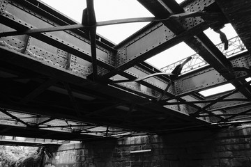 Girders and underpass