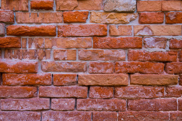 Obraz premium Background of red brick wall pattern texture