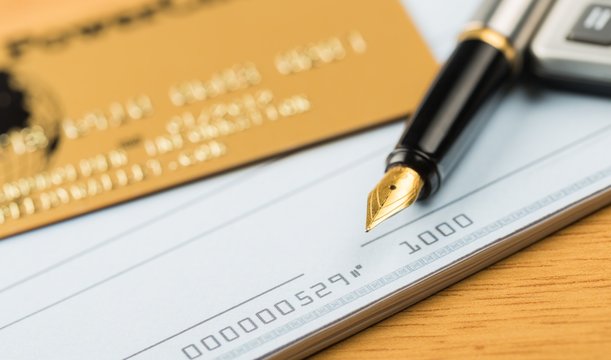 Credit Card with Chequebook and Pen