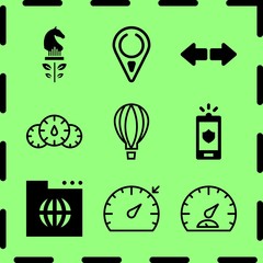 Simple 9 icon set of network related strategy, dashboard, dashboard and smartphone vector icons. Collection Illustration