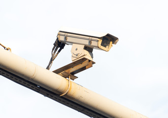 Surveillance cameras on the road for car speed