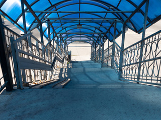 bridge across the road for pedestrians