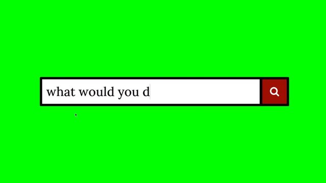 Writing a question on a fake search engine and clicking on the lens icon for the answer: what would you do?
