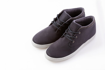 Shoe with white sole for men - White Background. Top view