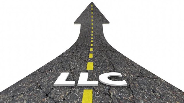 LLC Limited Liability Corporation Business Model Road Word 3d Animation