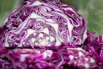 Fototapeta premium Red Cabbage leaf pattern