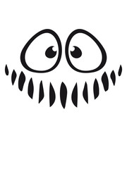 lustig süß neidlich mund fresse grinsen monster böse gesicht comic cartoon clipart horror halloween