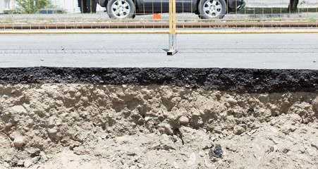 Repair of the damaged road - rupture of the pipeline, rupture of asphalt