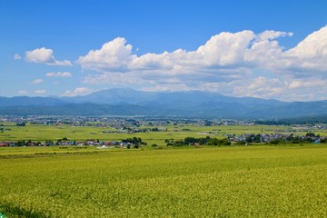 Fototapeta premium 恋人坂からの眺望（福島県・喜多方市）
