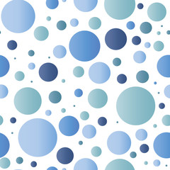 seamless background vector color circles, composition of geometric shapes. gradient circles in blue cool shades, drops