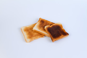 Toast breakfast for everyone, topped with sweetened condensed milk.