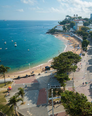 Aerial view of Porto da Barra beach - Salvador, Bahia