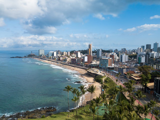 skyline aerial view of the city of Salvador Bahia