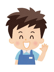 介護施設のスタッフ　男性