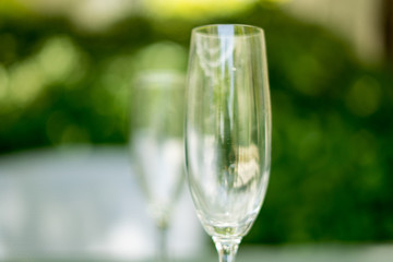 empty glass wine cups