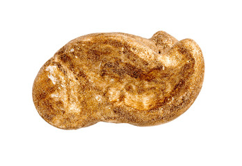 Asian bone with golden color covered, Kazakh national game, isolated on white background