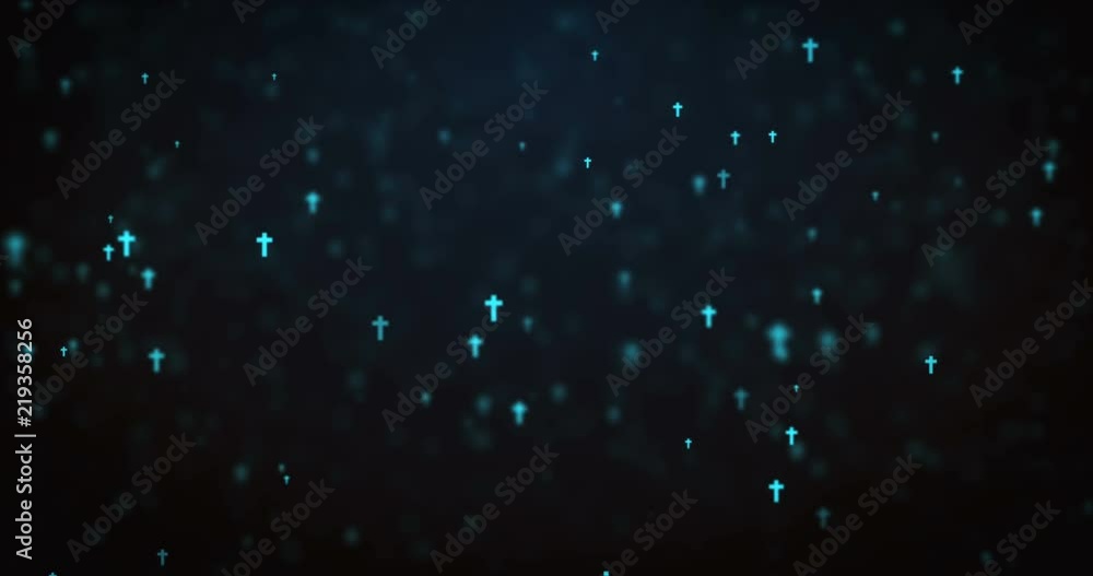 Poster loopable abstract background with cross icons.