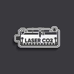 laser co2, laser cutting icon