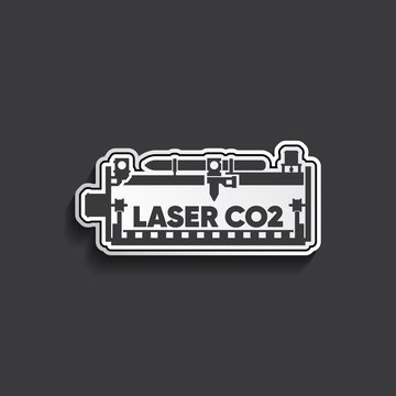 Laser Co2, Laser Cutting Icon