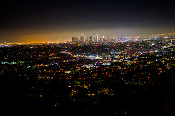 Obraz premium Los Angeles night view 