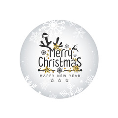 Merry Christmas and Happy new year design background. Vector illustration