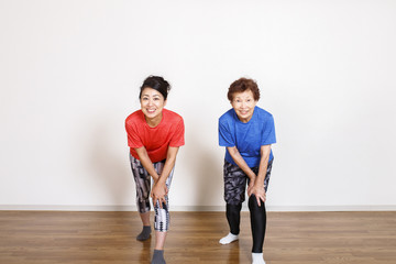 Fototapeta premium 筋力トレーニングをする女性