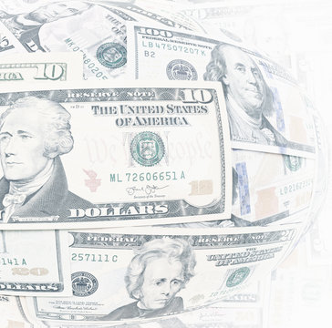 USA banknotes background