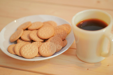 ビスケット　クッキー　コーヒー