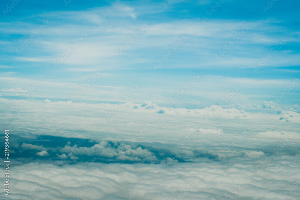 Canvas Prints copy space summer blue sky and white cloud abstract background.