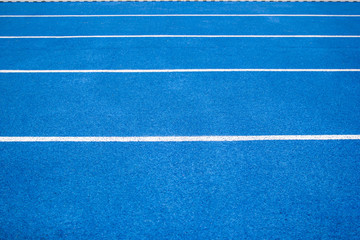 Fototapeta na wymiar running track blue color - For fitness or competition Bangkok of Thailand