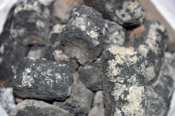 Charcoal made of wood