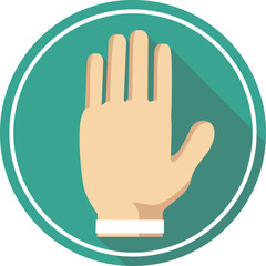 stop hand symbol to say stop