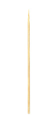 wooden bamboo pointed tip stick thin for skewer isolated on white background, single tipped wooden bamboo chopstick for skewer foods, bamboo sticks or wooden skewers used to hold pieces food