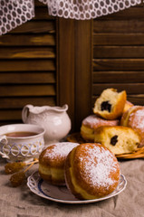Traditional round donuts