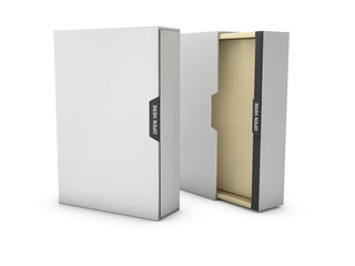 Product Cardboard Package Box. 3d Illustration Isolated On gray Background