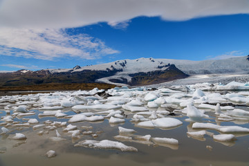Fjallsarlon Glacier Lagoon in Southeast Iceland.
