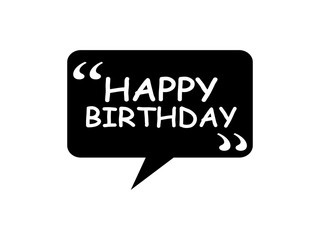 Happy Birthday Speech Bubble