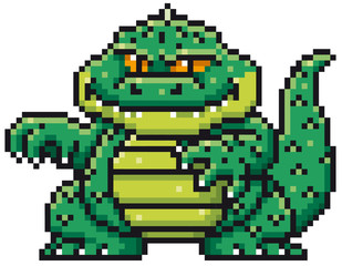 Naklejka premium Ilustracja wektorowa Cartoon Monster - projekt pikseli