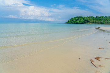 Beautiful Tropical Beach blue ocean background Summer view Sunshine at Sand and Sea Asia Beach Thailand Destinations 