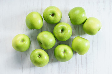 fresh green apples