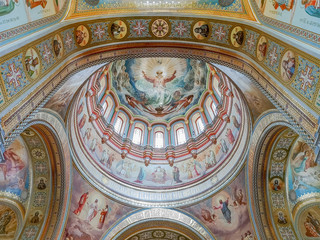 Cathedral of Christ the Saviour interior detail, Moscow, Russia