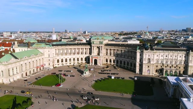 Vienna Aerial Hofburg Austrian National Library 1