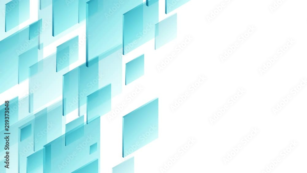 Poster abstract transparent 3d isometric virtual square plate moving pattern illustration blue color on whi