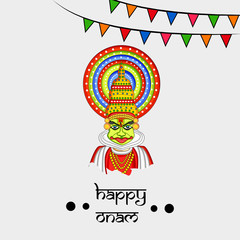 Illustration of Indian festival Onam background