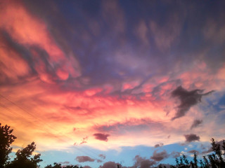 Obraz premium storm clouds at sunset sky cloudy bad weather background